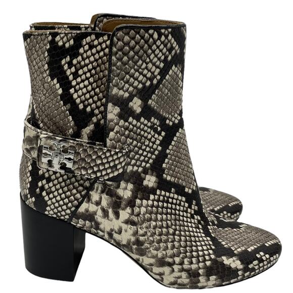 Tory Burch Kira Stamped Snake Print Leather Bootie - 8.5 - Picture 2 of 12